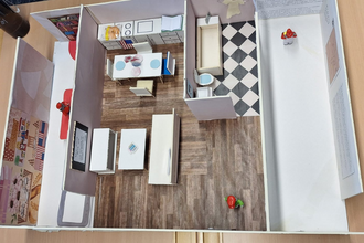 Modell einer Studierendengruppe zum Thema „Rechts“. © HTW Berlin / Laura Breiter