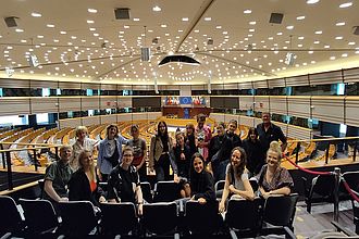 Ein Besuch im EU-Parlament gehörte auch zum Programm. © HTW Berlin/Oliver Rump