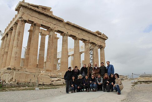 Students on an excursion in Greece © HTW Berlin / Tobias Nettke