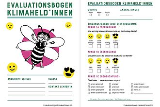 Einblick in die ersten Seiten des Evaluationsbogens. © HTW Berlin/ Green-Planet-Team