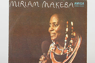 Ausstellungsobjekt: Plattencover, Miriam Makeba, A Promise, Vinyl, 1974. © HTW Berlin