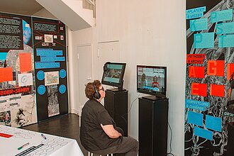 Die Verwendung von Audiovisuellen Medien des Master Projektes in Kooperation mit dem Botanischen Garten. © HTW Berlin / Lea-Marie Neuber