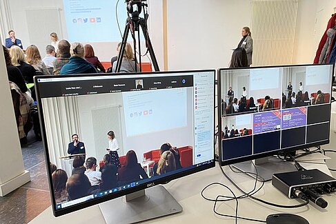 Die Tagung wurde als Hybrid-Veranstaltung angeboten. © HTW Berlin / Tobias Nettke