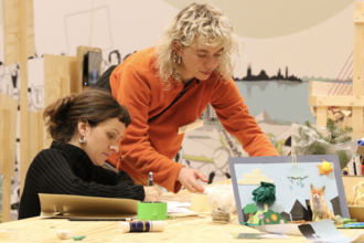 Das Projektteam bei der Nachbereitung des ersten Workshops. © HTW Berlin/ Daniel Puster