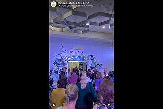 Screenshot eines Instagram-Reels von der Ausstellungseröffnung. © HTW Berlin/ Green Planet-Team